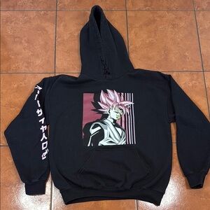 Black Anime Graphic Hoodie